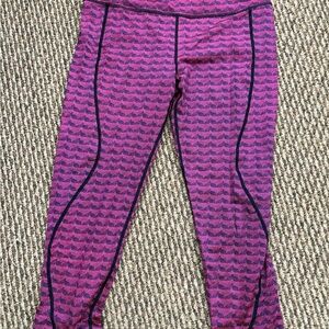 Vineyard Vines Pink and Navy Patterned Leggings, size L